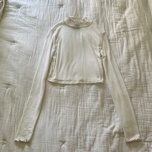 URBAN OUTFITTERS Out From Under Ruched and Ribbed Long Sleeve Top!